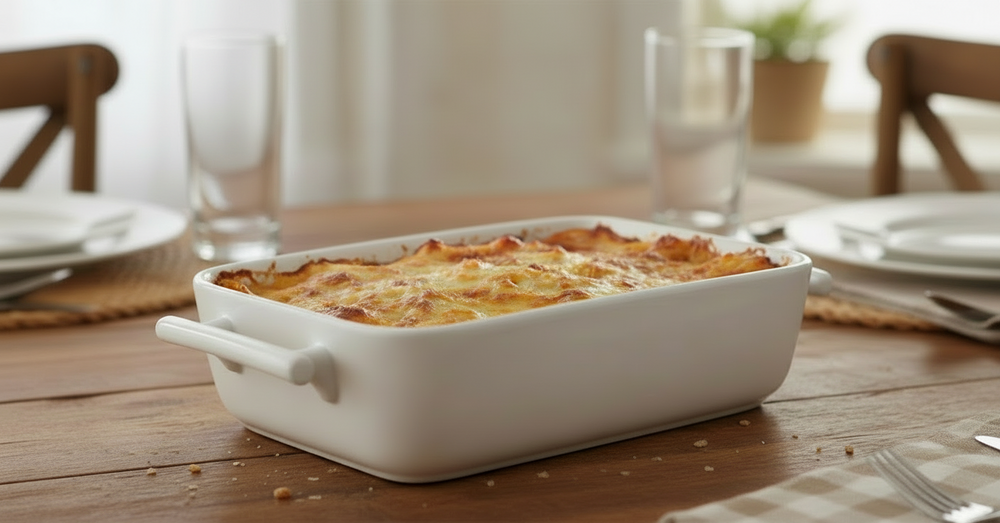 BonBistro Oven dish Yong Squito - 33 x 24 x 6 cm / 3.5 Liter - White - 2 pieces