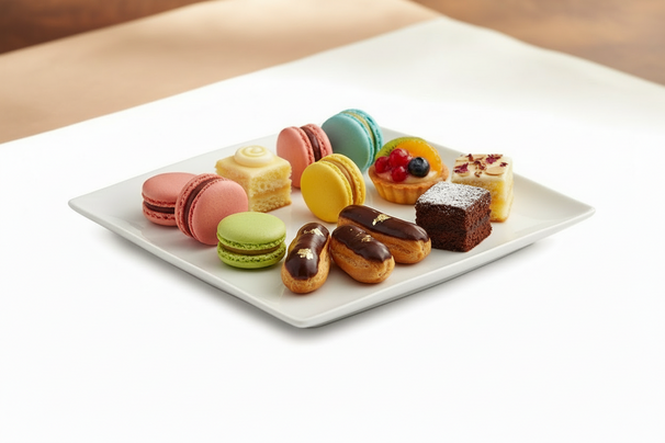 BonBistro Platos para petit four Yong Squito 10 x 10 cm - Blanco - 6 piezas