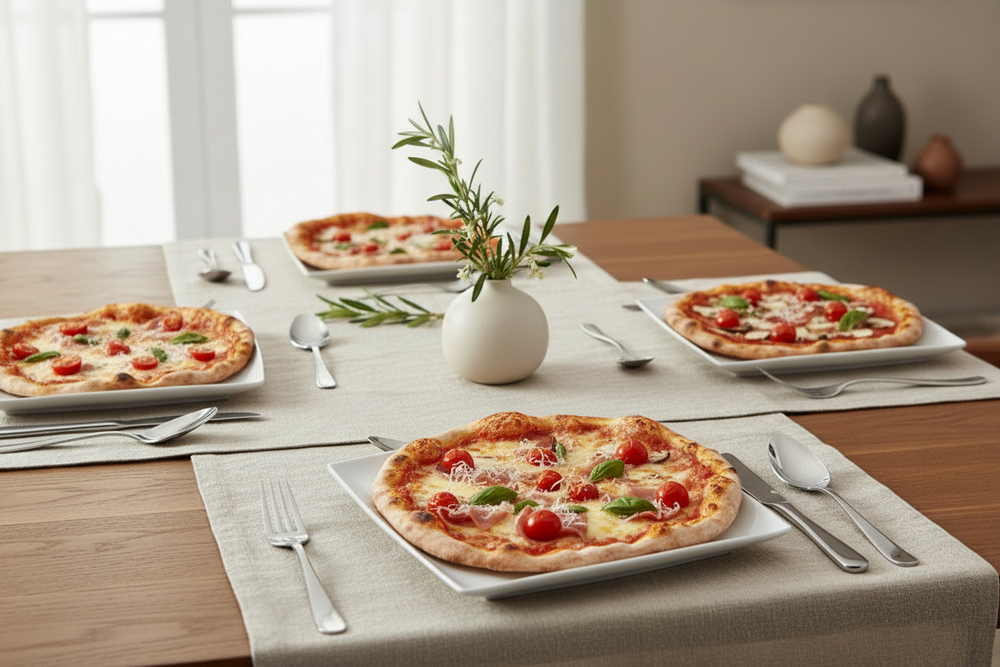 BonBistro Yong Squito Dinnerware Set - White - 12-piece / 4 persons - 4 dinner plates, 4 breakfast plates and 4 bowls