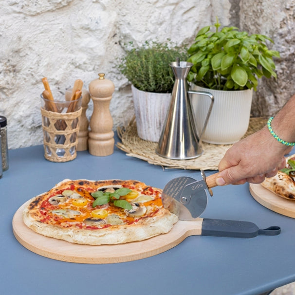ZiiPa Tabla de servir / Tabla de pizza Sora Madera de haya Pizarra - ø 31 cm