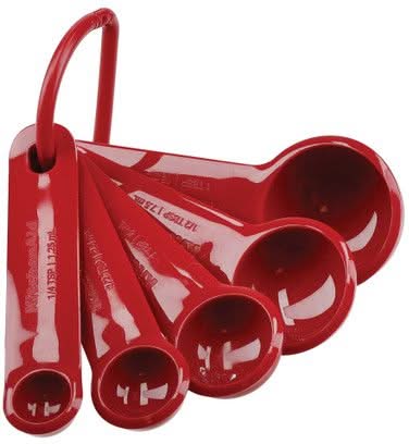KitchenAid Measuring Spoon set Core Empire Red Plastic 5-piece - 1.25-15-ml